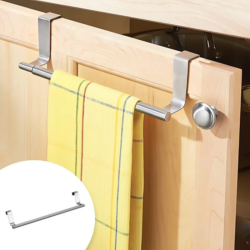آویز حوله کابینتی استیل ضدزنگ کد 01