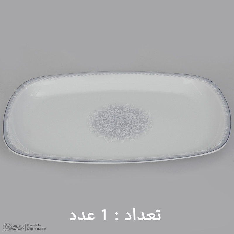 سرویس غذاخوری 27 پارچه چینی زرین ایران سری کواترو مدل ادلین درجه عالی