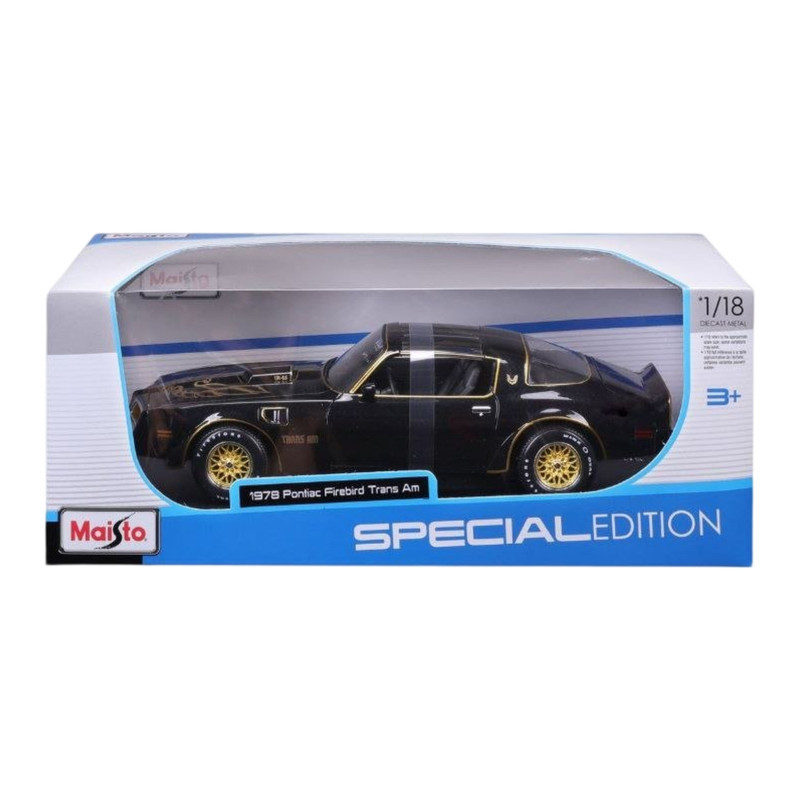 ماشین بازی مایستو مدل 1978 Pontiac Firebird Trans Am فلزی غیرکنترلی مقیاس 1:18 با در بازشونده از بغل و الهام از نمونه واقعی