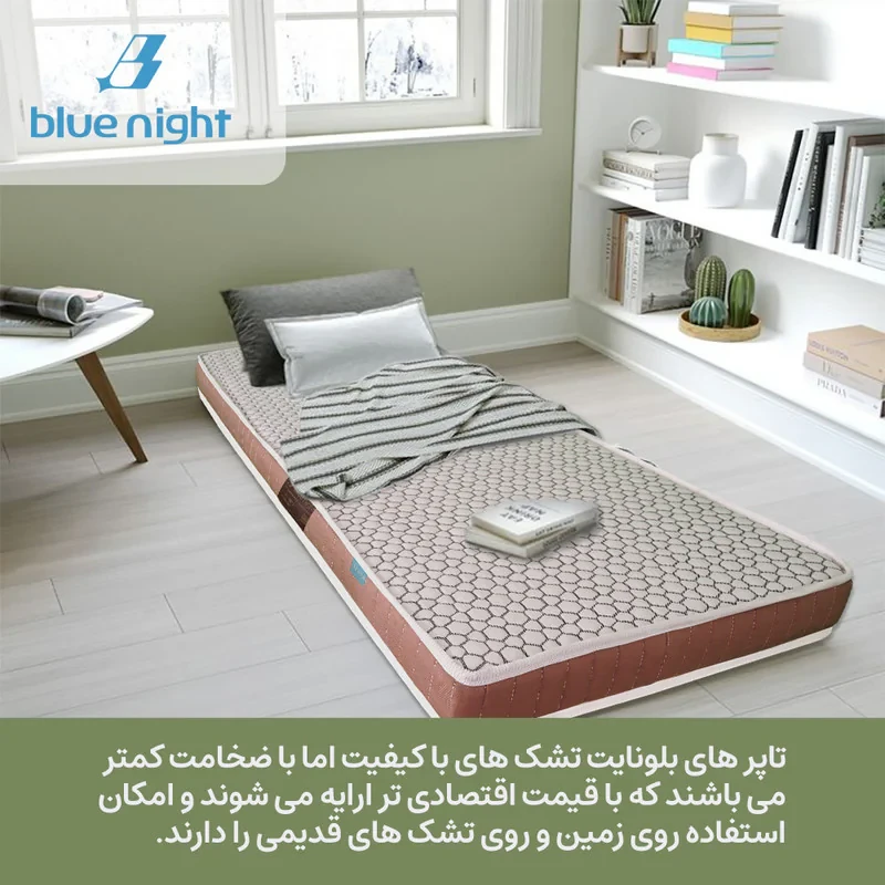 تشک طبی بلونایت مدل تاپرVento یک نفره سایز 90x200 سانتی متر