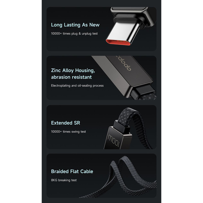 کابل تبدیل USB به USB-C مک دودو  مدل CA-498 طول 1.2متر