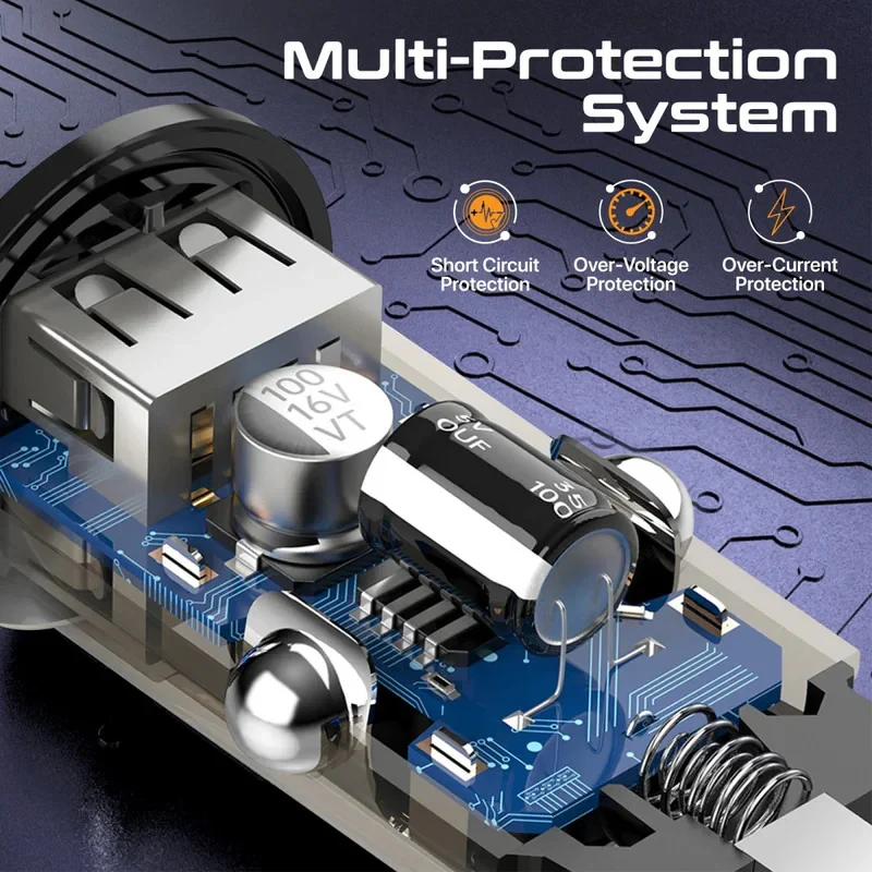 شارژر فندکی 65 وات پرومیت مدل TRANSDRIVE-65W