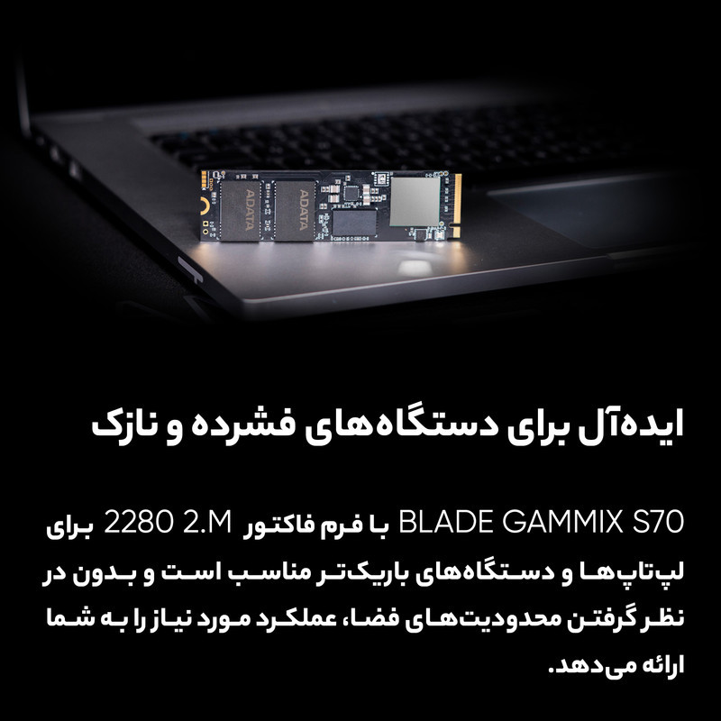 اس اس دی اینترنال ایکس پی جی مدل XPG GAMMIX S70 BLADE ظرفیت 2 ترابایت
