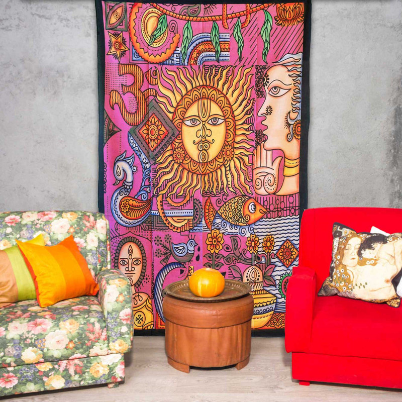 روتختی یک نفره مدل سنتی هندی کد 602 سایز 200x120 سانتی‌متر