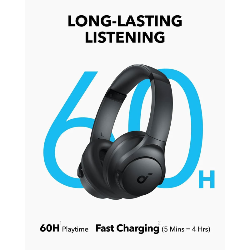 هدفون بلوتوثی انکر مدل Soundcore Q11i بدون قابلیت نویز کنسلینگ، درگاه شارژ USB Type-C، دارای میکروفون داخلی، شارژ سریع