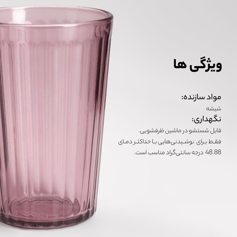 لیوان ایکیا مدل BROKROCKA بسته 4 عددی