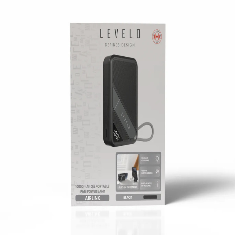 پاوربانک 20 وات لِولو مدل Levelo Airlink ظرفیت 10000 میلی‌آمپرساعت