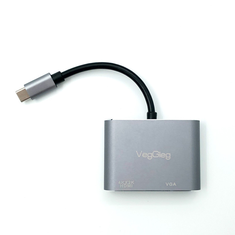 مبدل usb-C به HDMI  VGA وگیگ مدل V-TC02