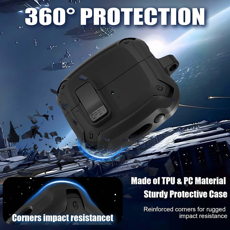 کاور انتک مدل JW Secure Lock مناسب برای کیس هدفون بی سیم سامسونگ Galaxy Buds 3  3 Pro به همراه آویز