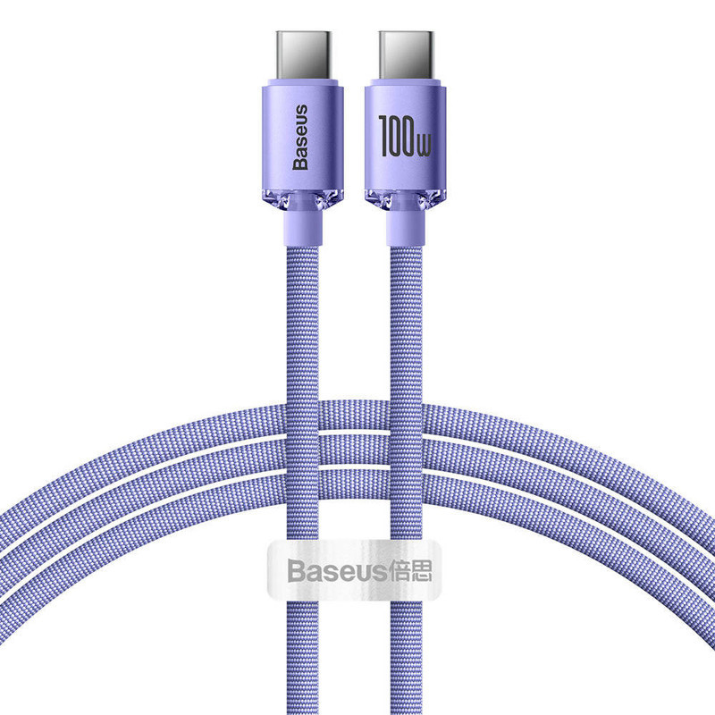 کابل USB-C باسئوس مدل Crystal Shine 100W طول 1.2 متر