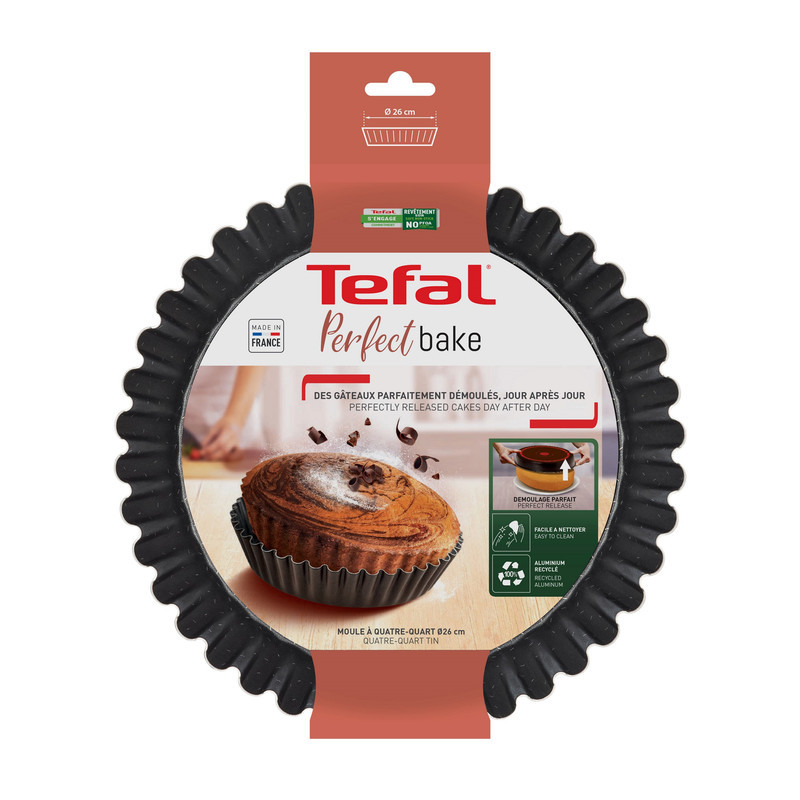 قالب کیک آلومینیوم تفال مدل Perfect Bake J5548502