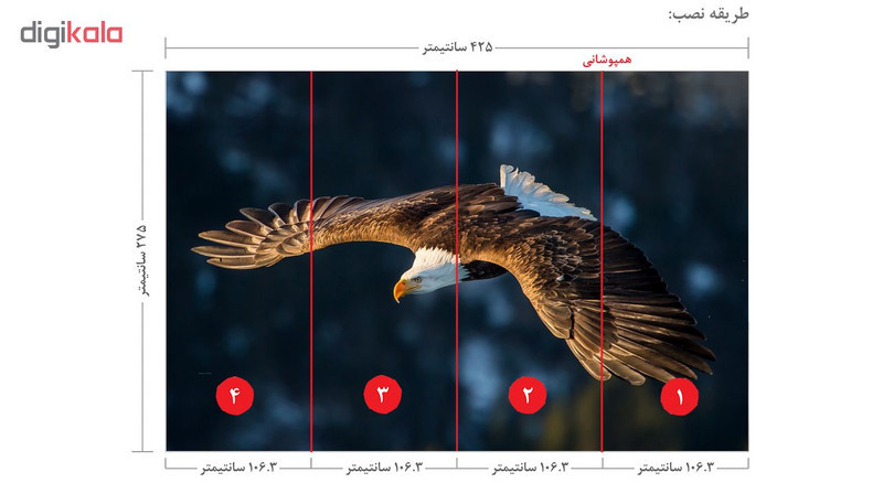 پوستر دیواری سه بعدی طرح عقاب کد AL 1211