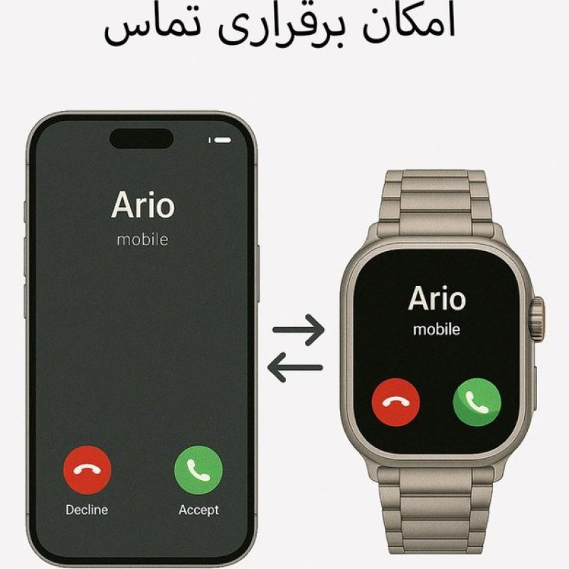 ساعت هوشمند 49 میلیمتری توسما مدل HG99 ULTRA2 با بند استیل