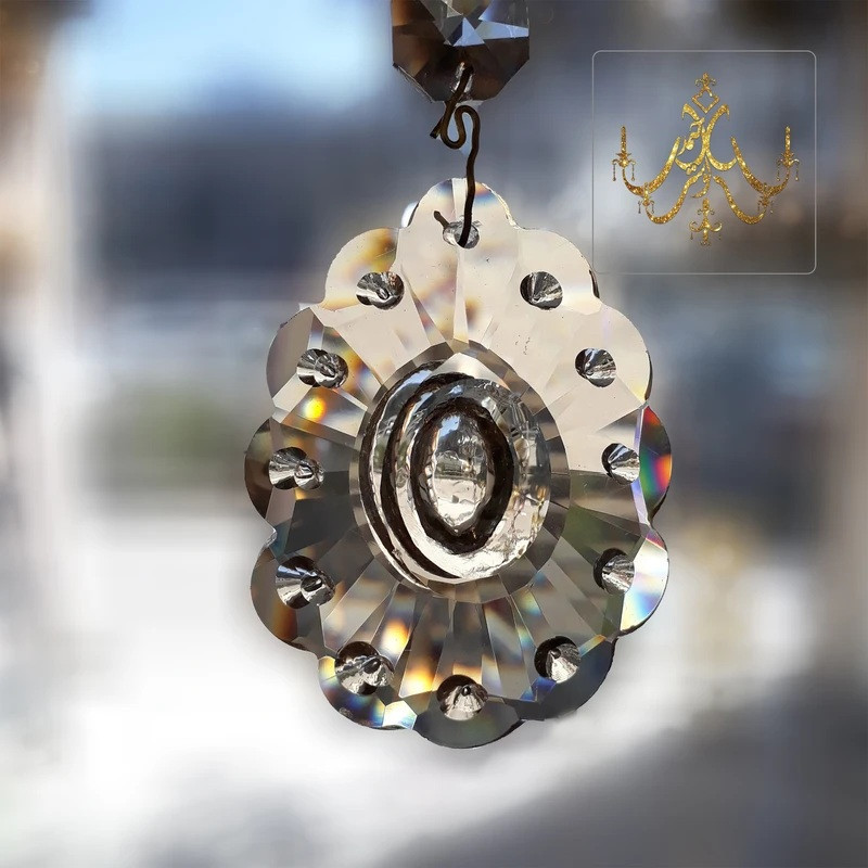کریستال لوستر آریا کریستال مدل برگ بسته 5 عددی