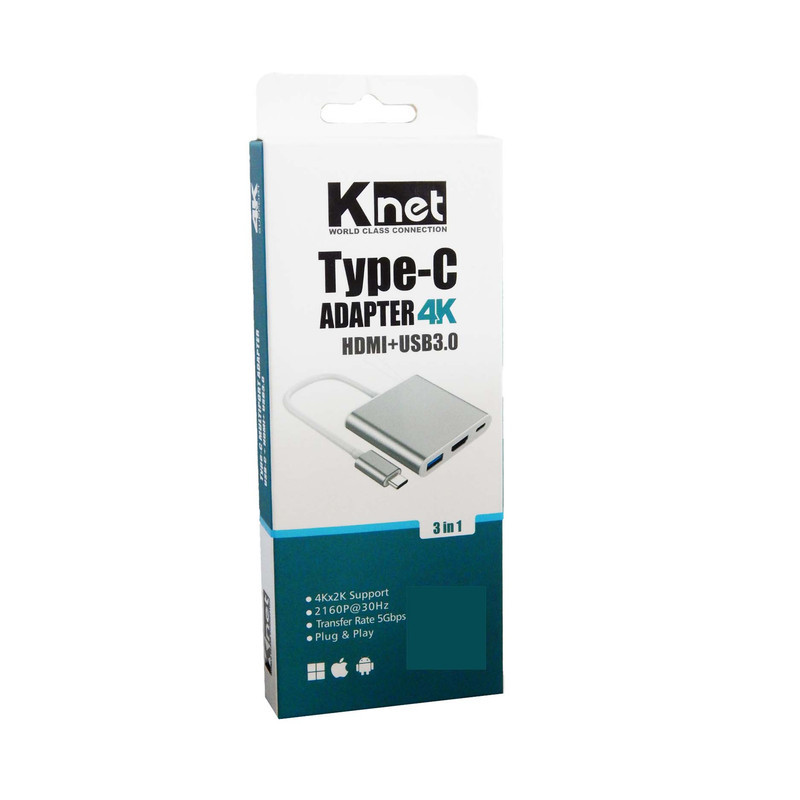 مبدل USB-C به HDMIUSB کی نت مدل K-COUC30HU