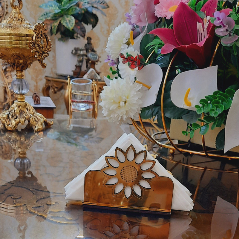 جای دستمال کاغذی تیکما مدل آفتابگردان کد KIT D3C بسته 2 عددی