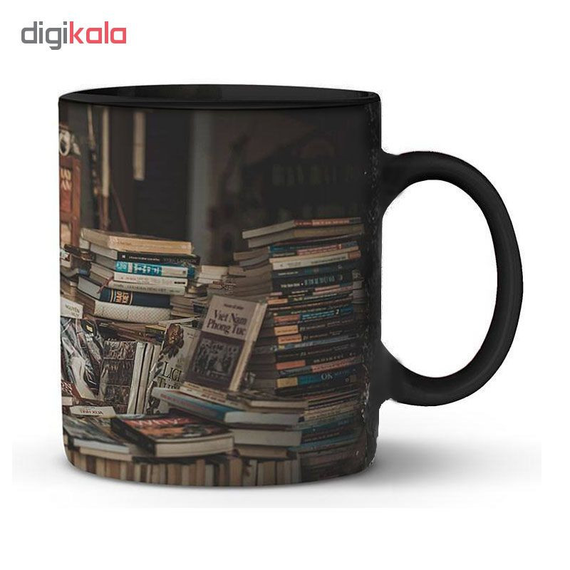 ماگ حرارتی طرح کتابخانه