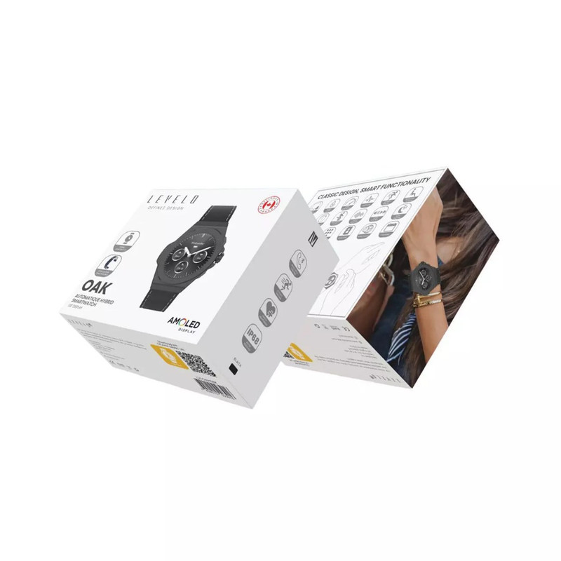 ساعت هوشمند 44 میلی متری لولو مدل Oak Automatique Hybrid بند چرم