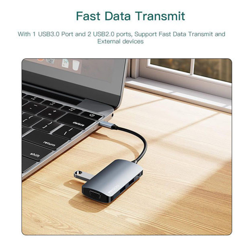 هاب 7 پورت USB-C یسیدو مدل HB16