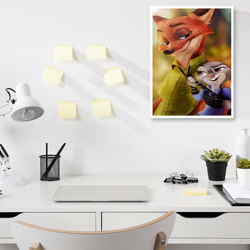 پوستر کارنيکا طرح زوتوپیا Zootopia کد 87998 مجموعه 8 عددی