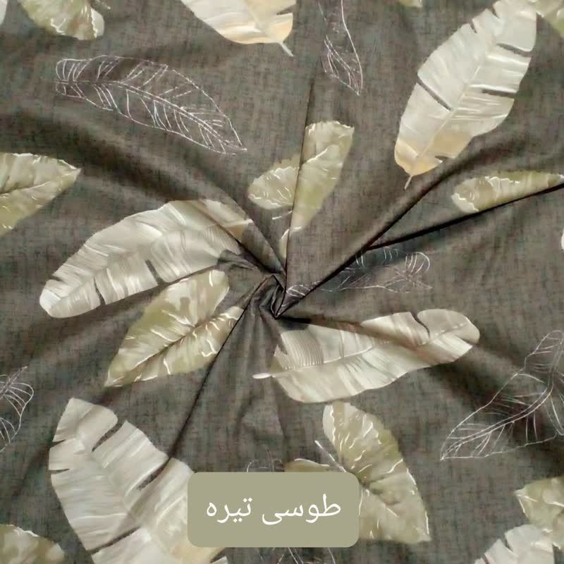 ملحفه مدل کشدار طرح برگ دو نفره  سایز 200x160 سانتی متر