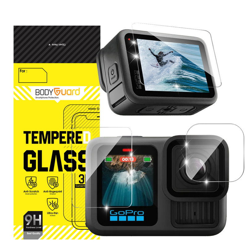 محافظ صفحه نمایش شیشه ای بادیگارد مدل GL مناسب برای دوربین گوپرو GoPro Hero 9  10  11  12  13