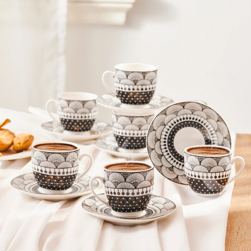 سرویس قهوه خوری 12 پارچه 6 نفره کاراجا مدل Aysel