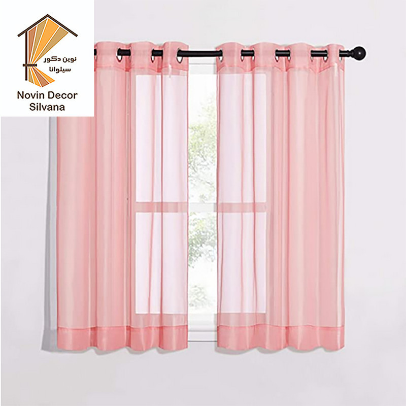 پرده پانچ نوین دکور سیلوانا مدل حریر 18 سایز 180x130 سانتی‌متر