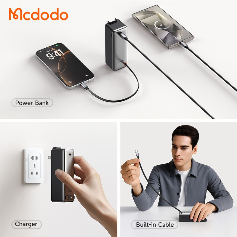 پاوربانک 30 وات مک دودو مدل MC-318 ظرفیت 10000 میلی‌آمپرساعت