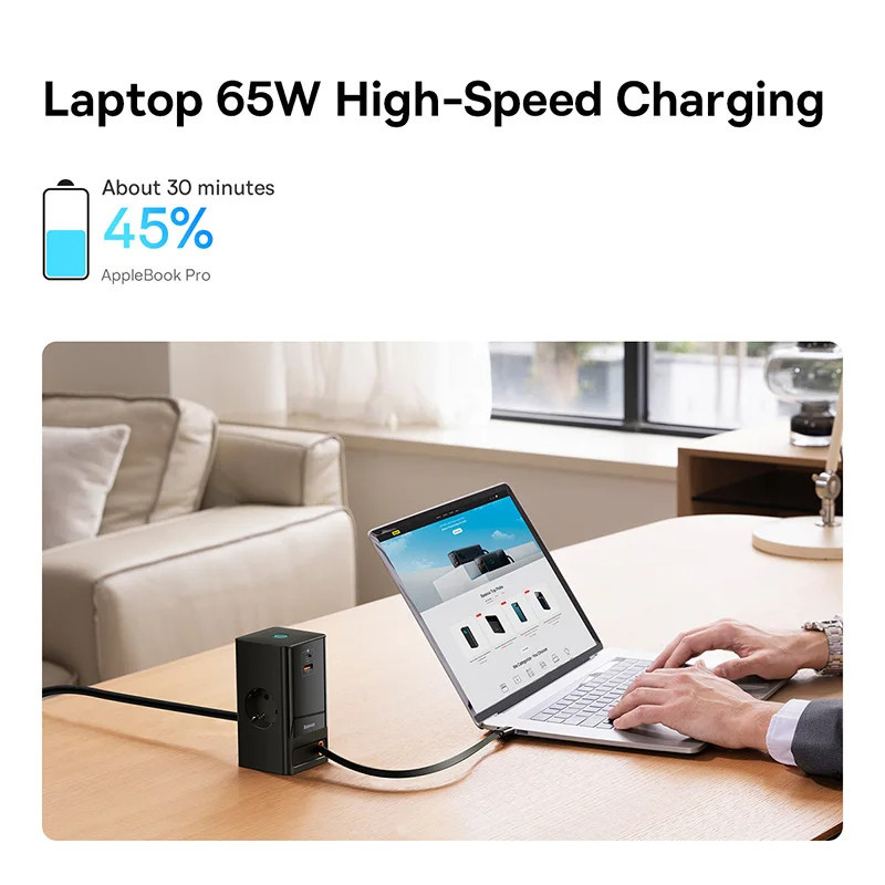 چندراهی برق بیسوس مدل B-PS301 65W