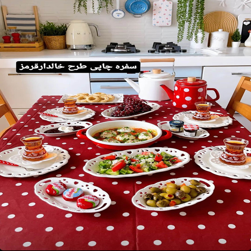 رومیزی رزین تاژ طرح خالدار کد 250