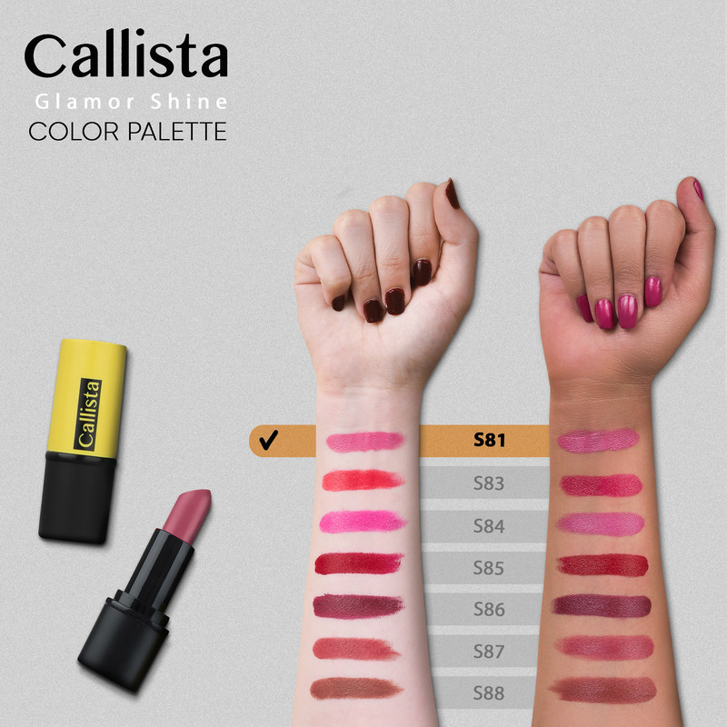 رژ لب جامد کالیستا مدل Glamor Shine شماره S81