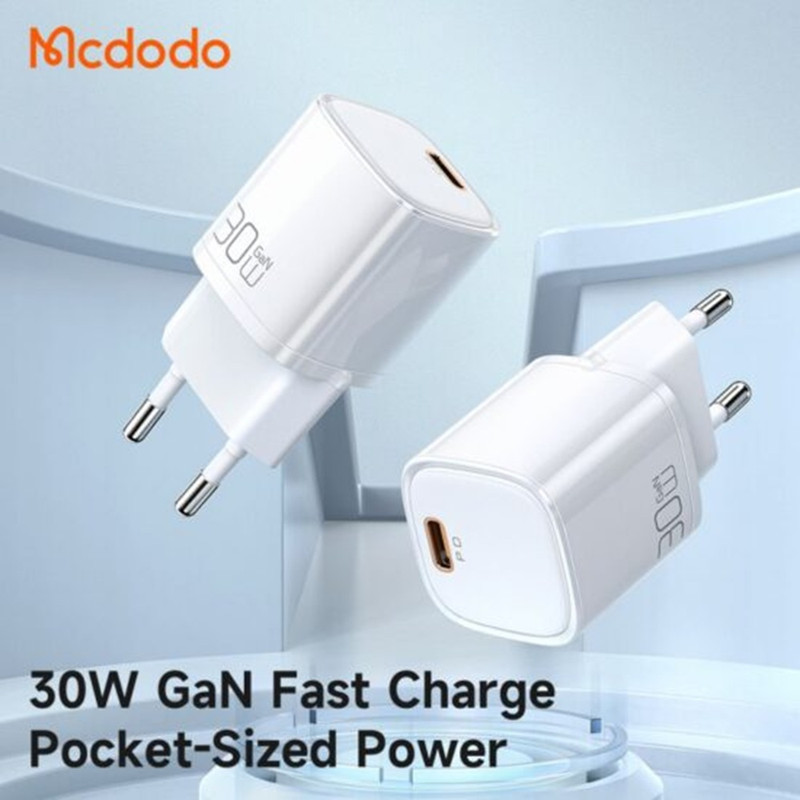 شارژر دیواری 33 وات مک دودو مدل Nano30 CH-008 به همراه کابل usb-C