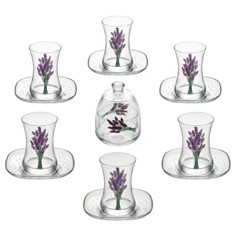 سرویس چای خوری 14 پارچه 6 نفره لاو مدل Lavanta
