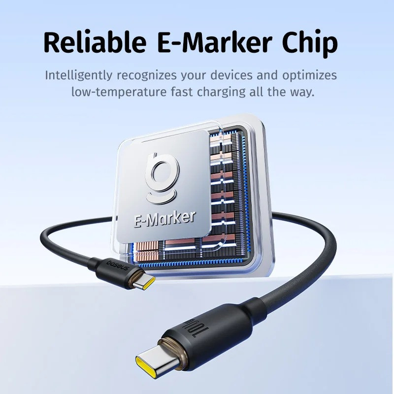 کابل USB-C بیسوس مدل Silicone Pro Magnetic 100W طول 1 متر