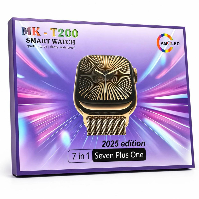 ساعت هوشمند 49 میلی متری ام‌ کی مدل 7in1 Seven plus One با بند سیلیکونی