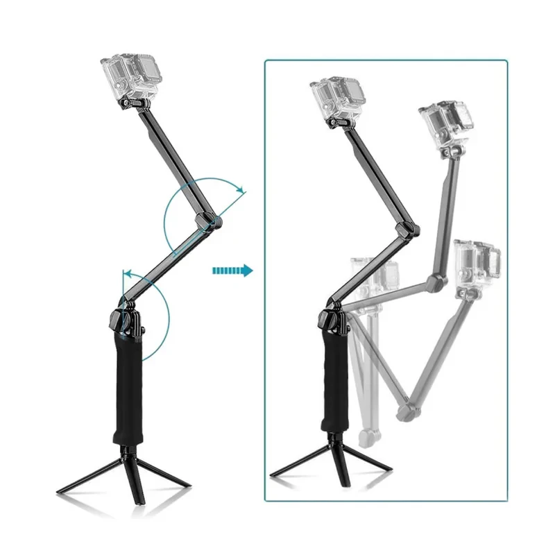 پایه نگهدارنده پلوز مدل 3Way Grip Foldable مناسب برای دوربین ورزشی