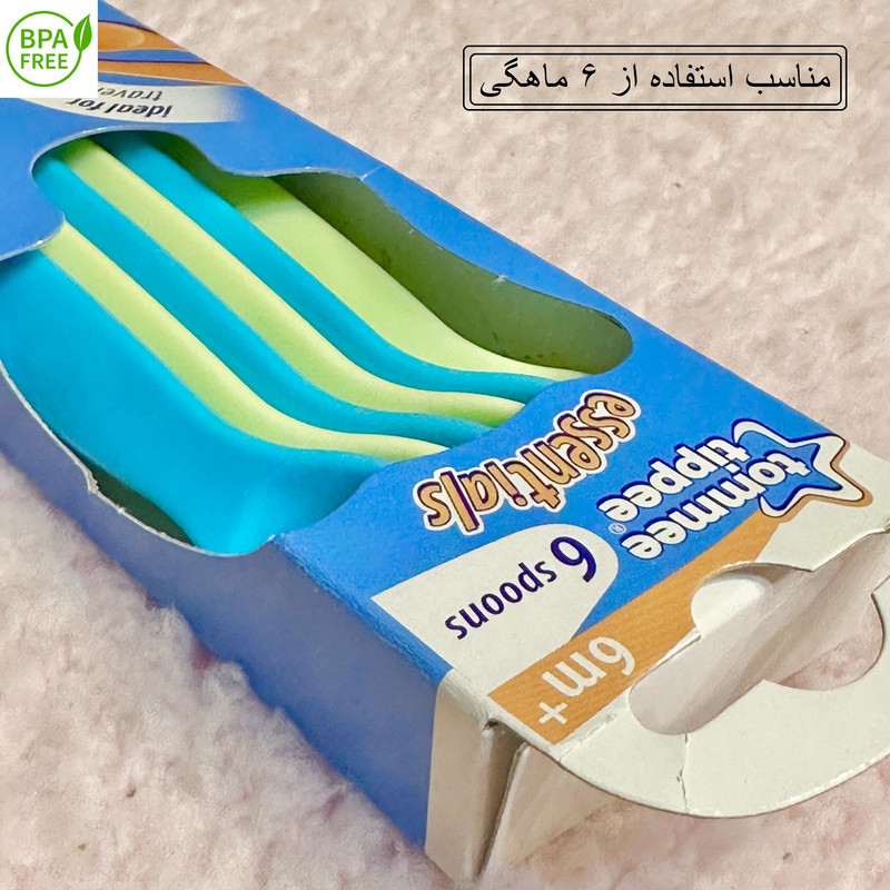 ست قاشق و چنگال کودک تامی تیپی مدل first step بسته 6 عددی
