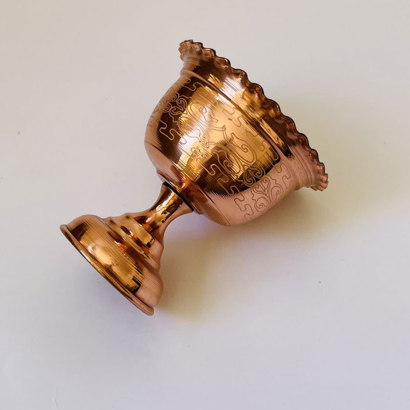 جام هفت سین مسی طرح لیزری کد ZH266.2