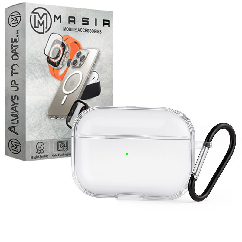 کاور مسیر مدل Clear Case مناسب برای کیس Airpods Pro 3 به همراه آویز