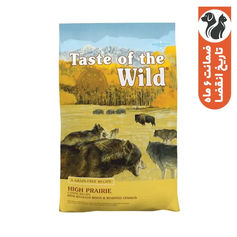 غذای خشک سگ تیست آف ویلد مدل High Prairie Canine Recipe طعم گاومیش و گوزن وزن 2 کیلوگرم