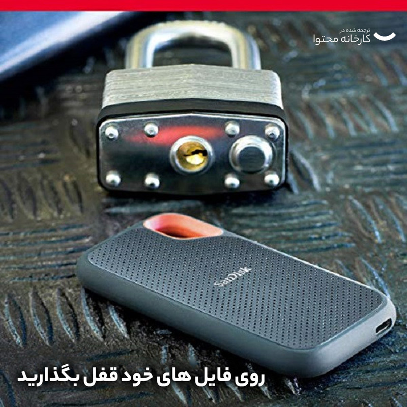 اس اس دی اکسترنال سن دیسک مدل Extreme E61 ظرفیت 1 ترابایت رابط USB 3.2 Gen2