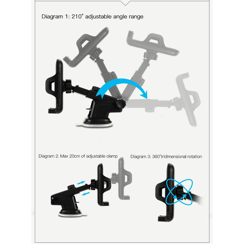 پایه نگهدارنده گوشی موبایل و تبلت یسیدو مدل TELESCOPIC HOLDER
