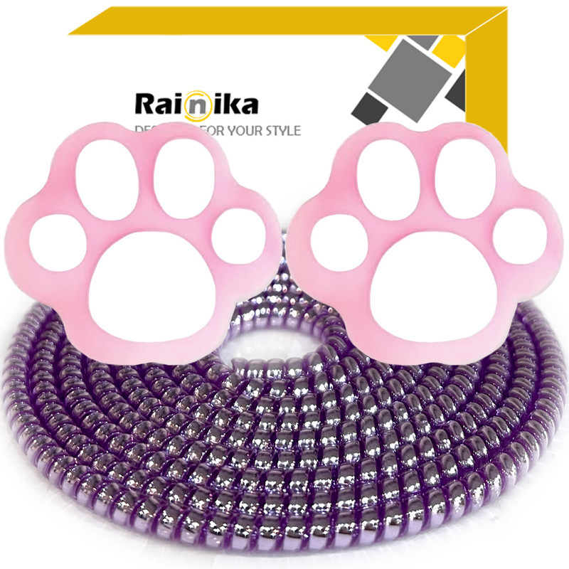 محافظ کابل شارژ و هندزفری رینیکا مدل Paw Pin KK 03 مجموعه 3 عددی