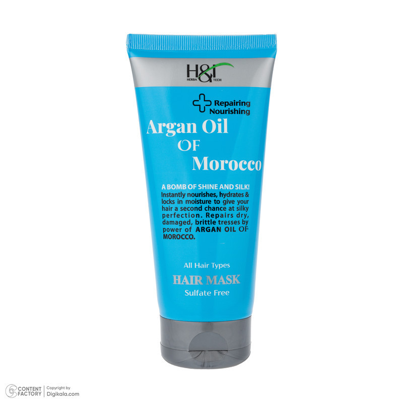 ماسک تقویت کننده مو هرباتک مدل Argan مناسب برای انواع مو حجم 200 میلی لیتر