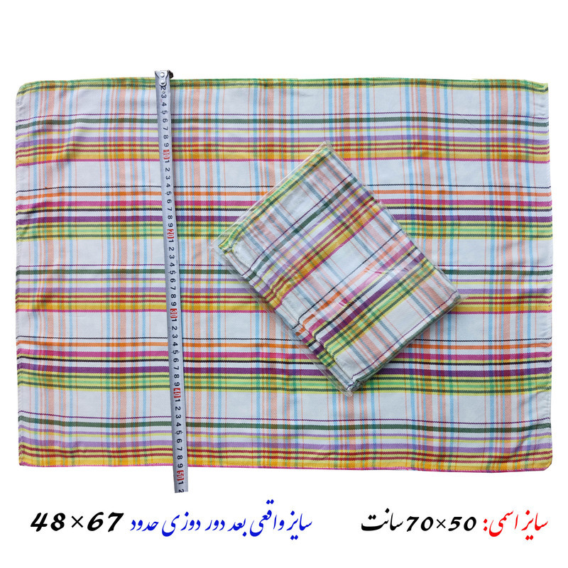 دستمال نظافت خانه و آشپزخانه ویسکوز نساجی دُر هنر یزد مدل نباتی کد 5070 بسته 4 عددی