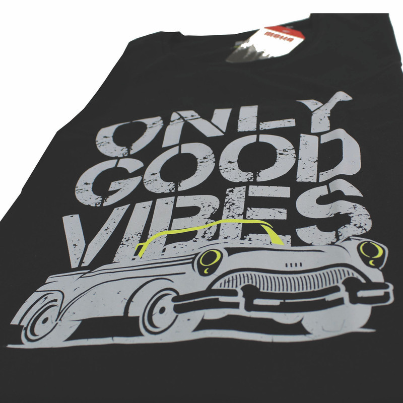 تی شرت آستین کوتاه مردانه موها فیتنس مدل ONLY GOOD VIBES - B