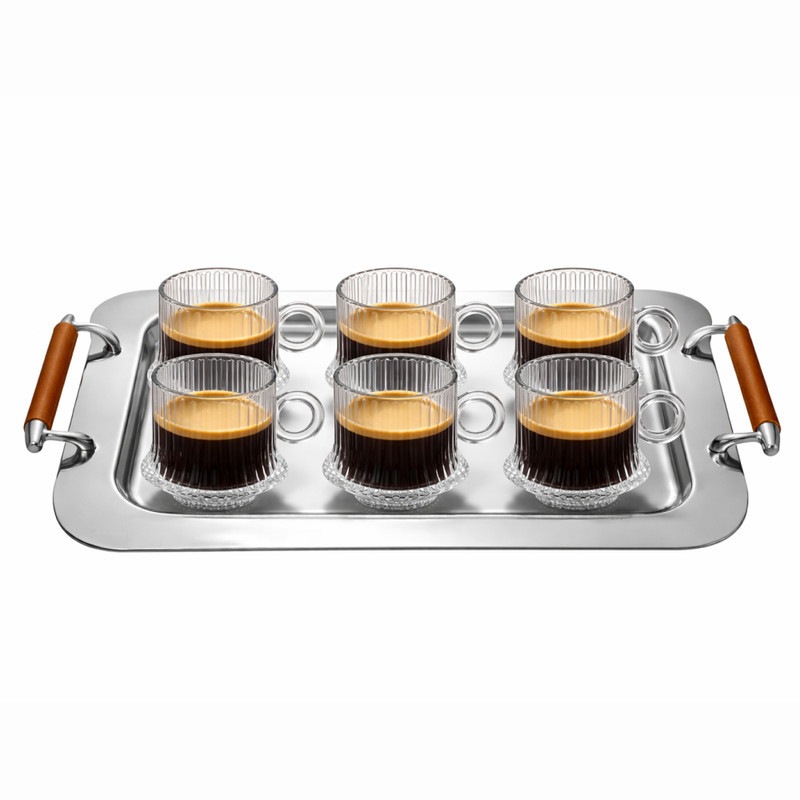 سینی دسته دار مدل NS8 کد Charm10-18 سایز 40*25 سانتی متر