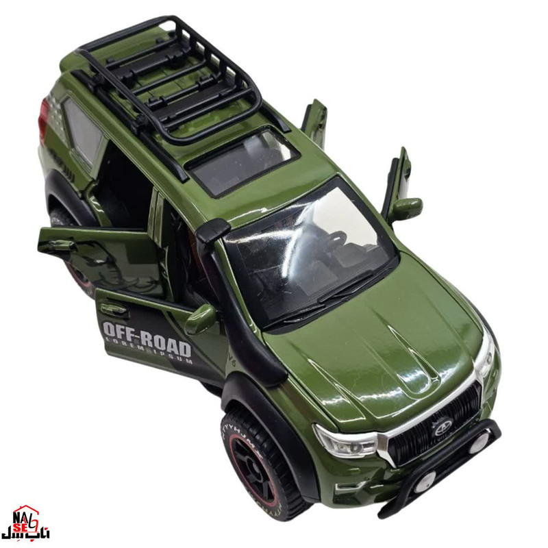 ماکت ماشین ناب سل مدل تویوتا پرادو فلزی چراغدار موزیکال آفرود TOYOTA PERADO OFF-ROAD V6