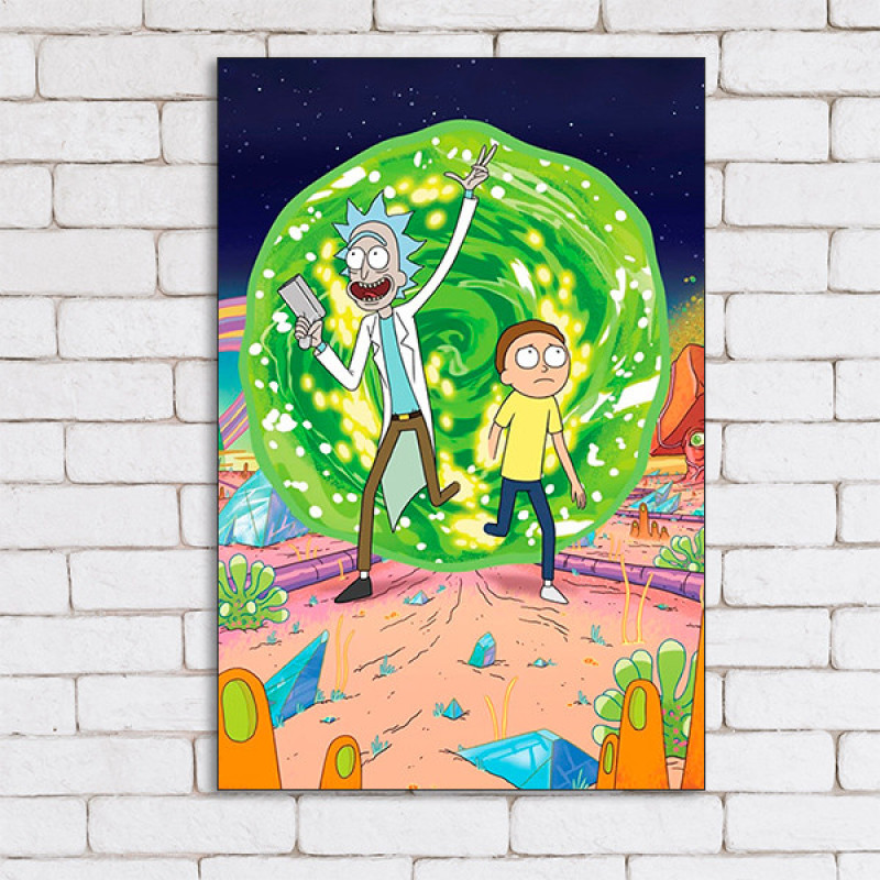 تابلو شاسی طرح ریک و مورتی کد Rick And Morty 430